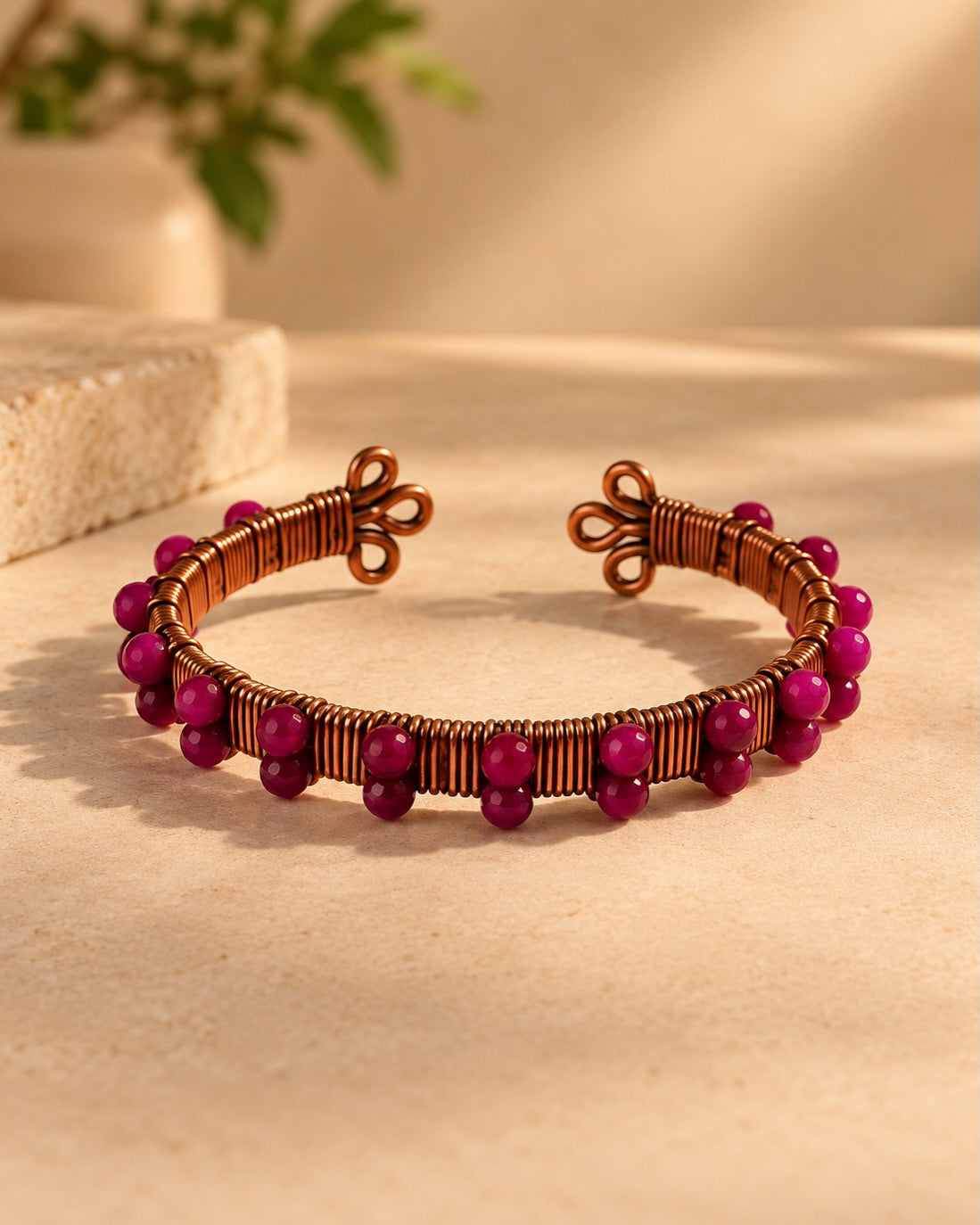 Rubria Agata Copper Bracelet
