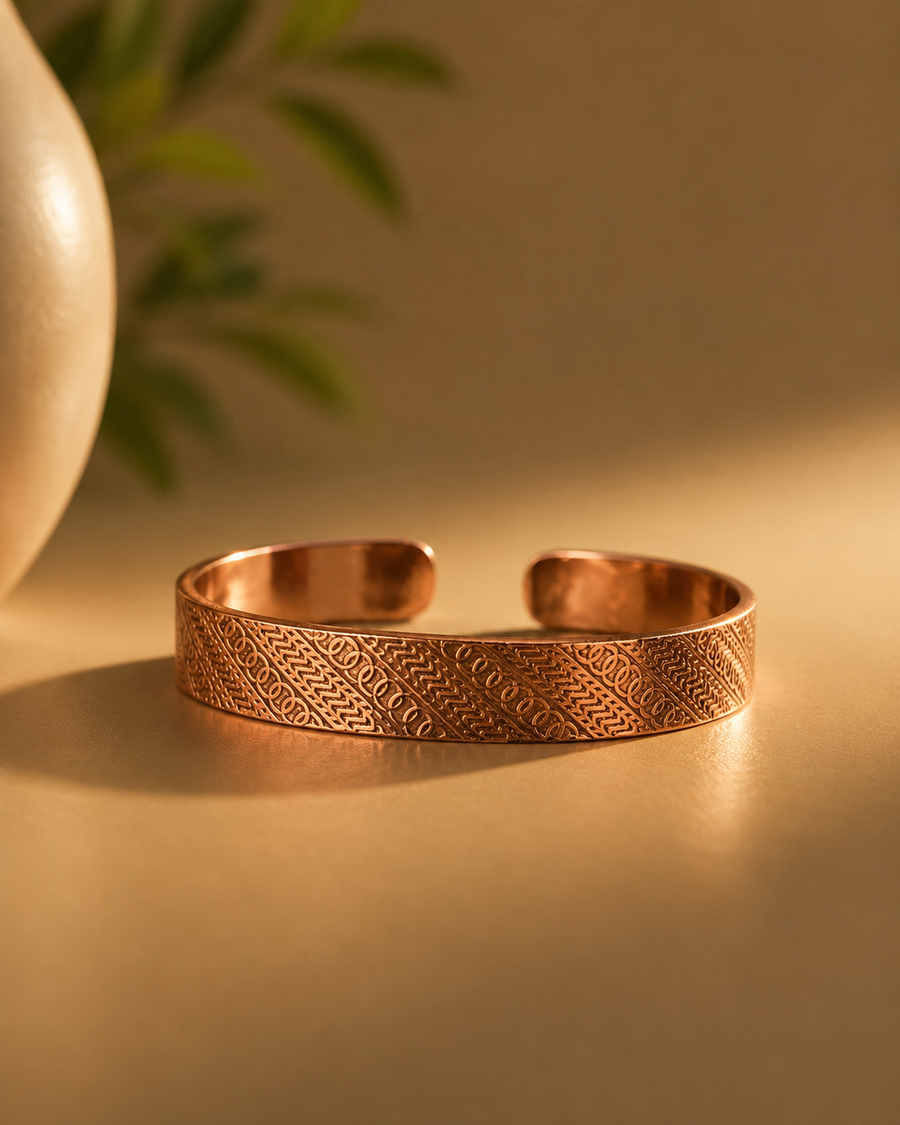 Rubria Imperial Weave Copper Cuff