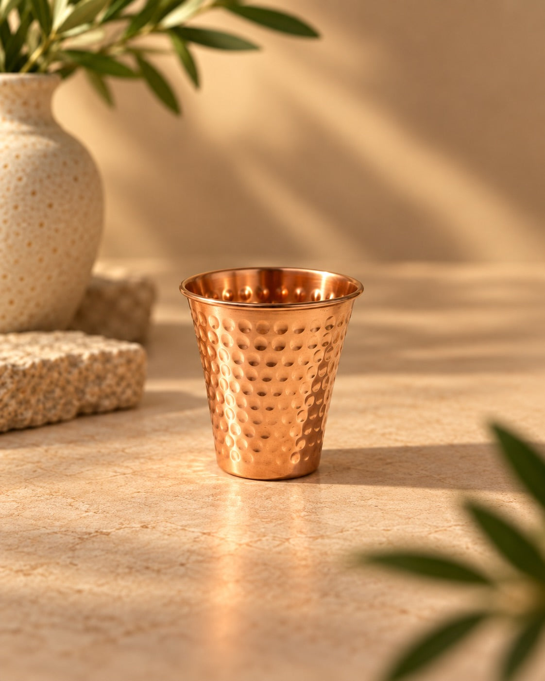Rubria Hammered Pure Copper Cup Set — 3 Sizes