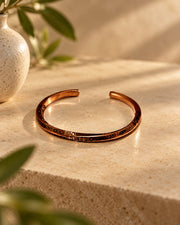 Rubria Codex — Engraved Pure Red Copper Bracelet