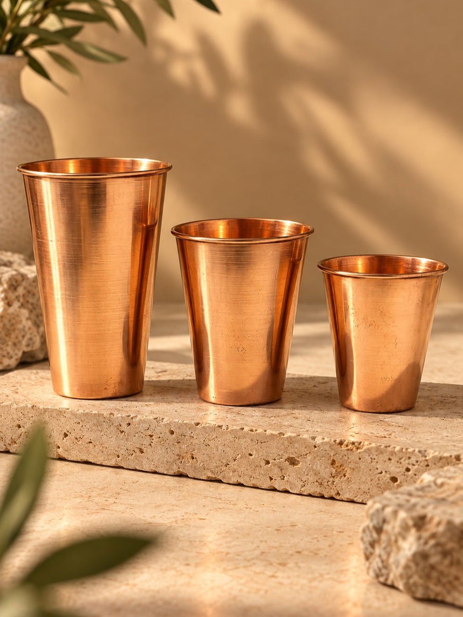 Rubria Classic Pure Copper Cup Set — 3 Sizes