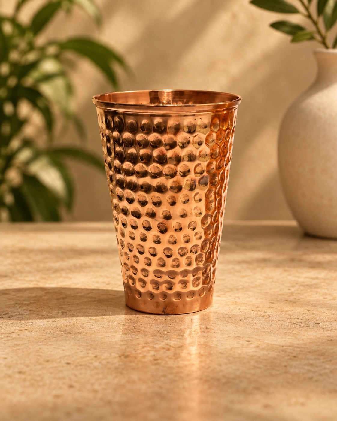 Rubria Hammered Pure Copper Cup Set — 3 Sizes