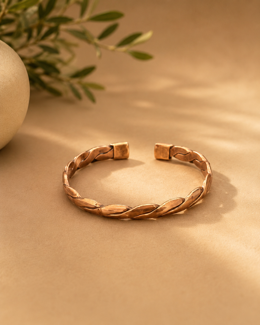 Rubria Laurel Braid Copper Cuff