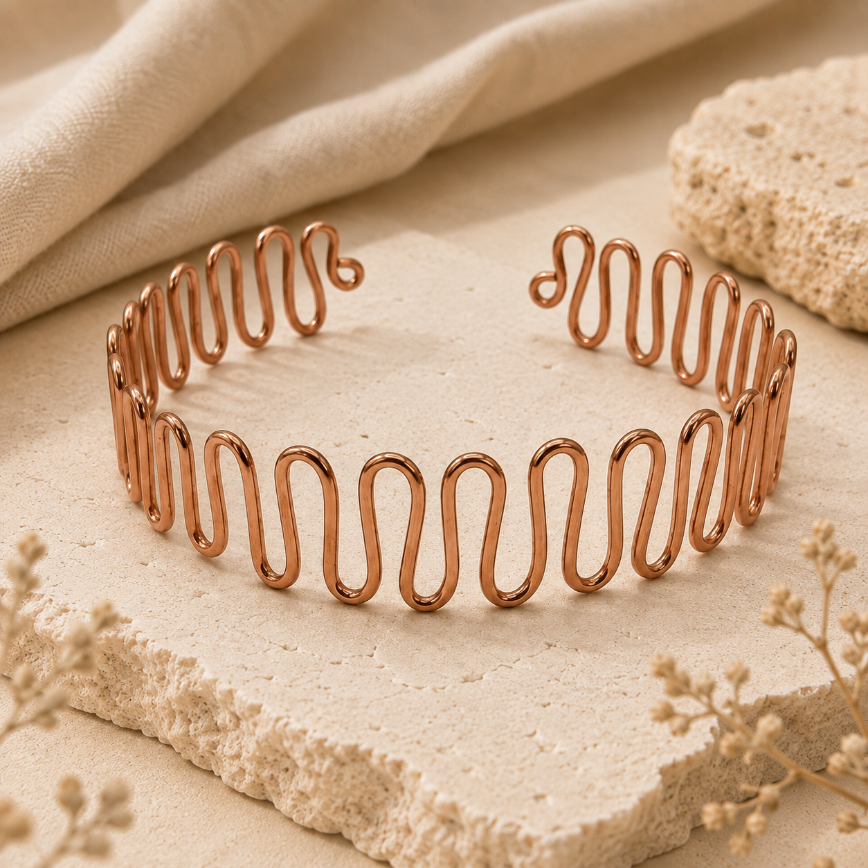 Rubria Copper Wave Hair Hoop