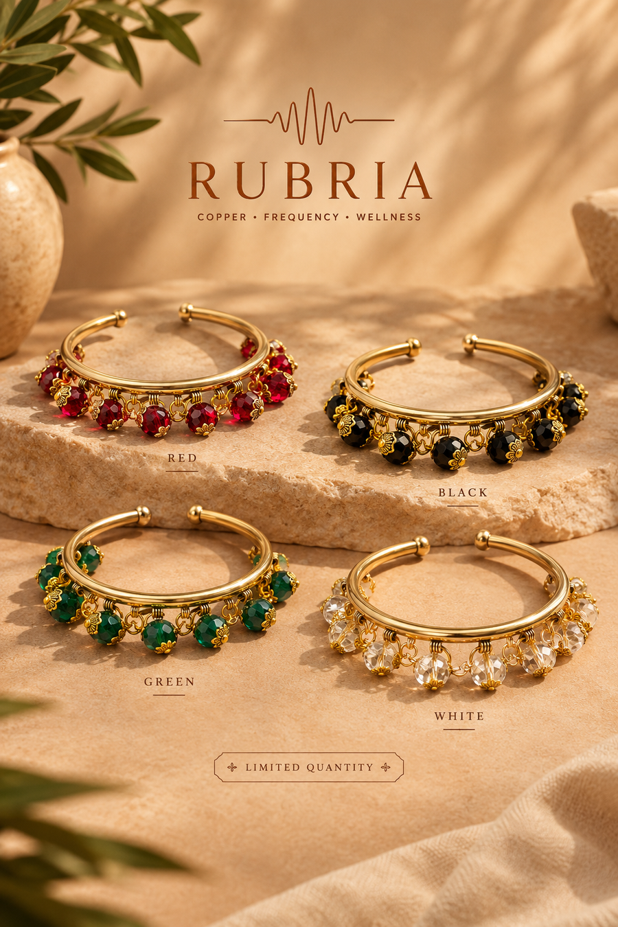 Rubria Celestia Crystal Anklet