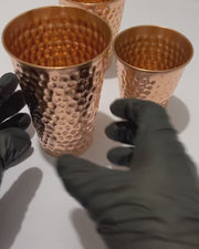 Rubria Hammered Pure Copper Cup Set — 3 Sizes