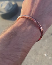 Rubria Codex — Engraved Pure Red Copper Bracelet