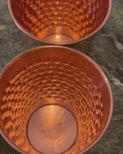 Rubria Hammered Pure Copper Cup Set — 3 Sizes